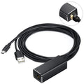 1pcs1m 3-in-1 Micro USB to RJ45 Adapter for Fire TV Stick - 480Mbps LAN Ethernet Card w/USB Power Supply 100M Network Qme black 1pcs