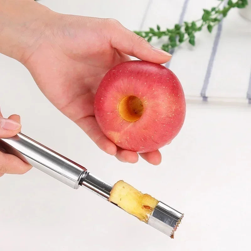 Stainless Steel Apple Corer Fruit Seed Core Remover Pear Apple Corer Seeder Slicer Knife Kitchen Gadget Fruit Vegetable Tool Qme
