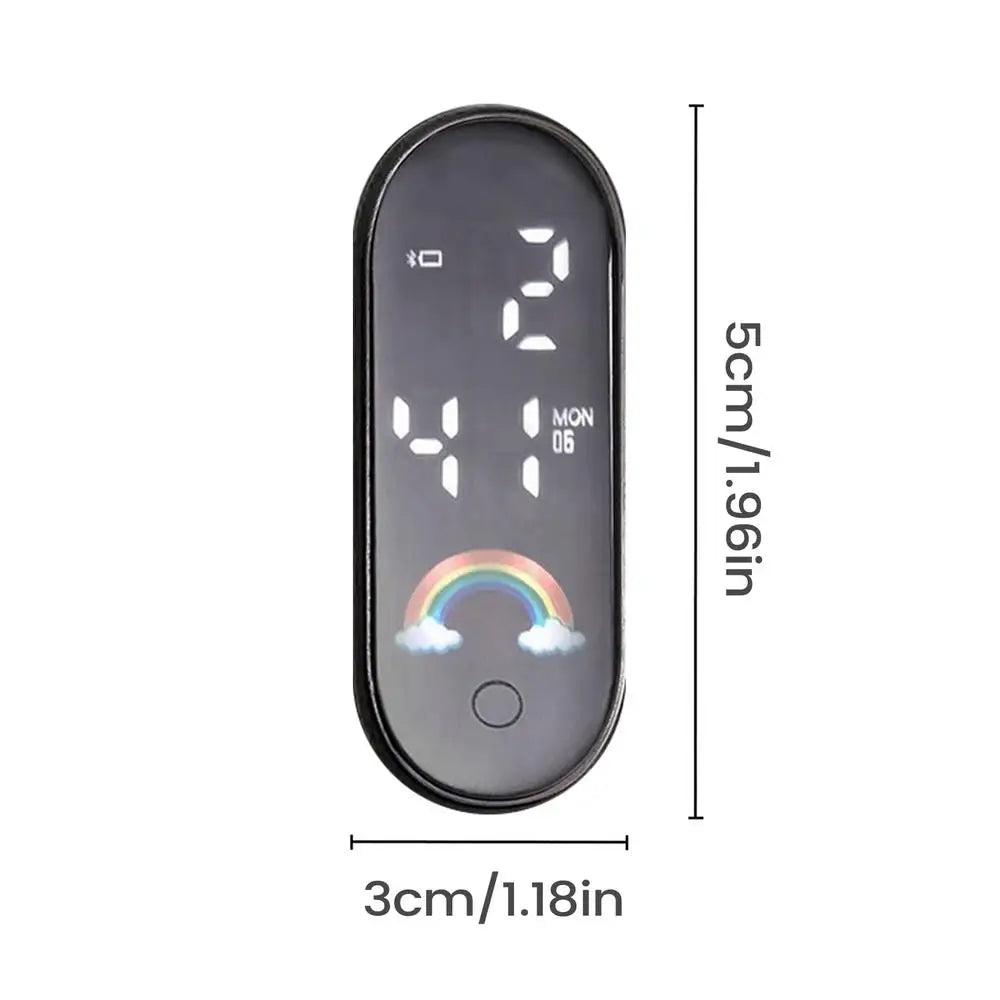 NEW 1pcs Small Digital Clock Waterproof Luminous Mini Digital Clock Adhesive For Sedan Truck Minivan Motorcycles Bike Travel Qme 10