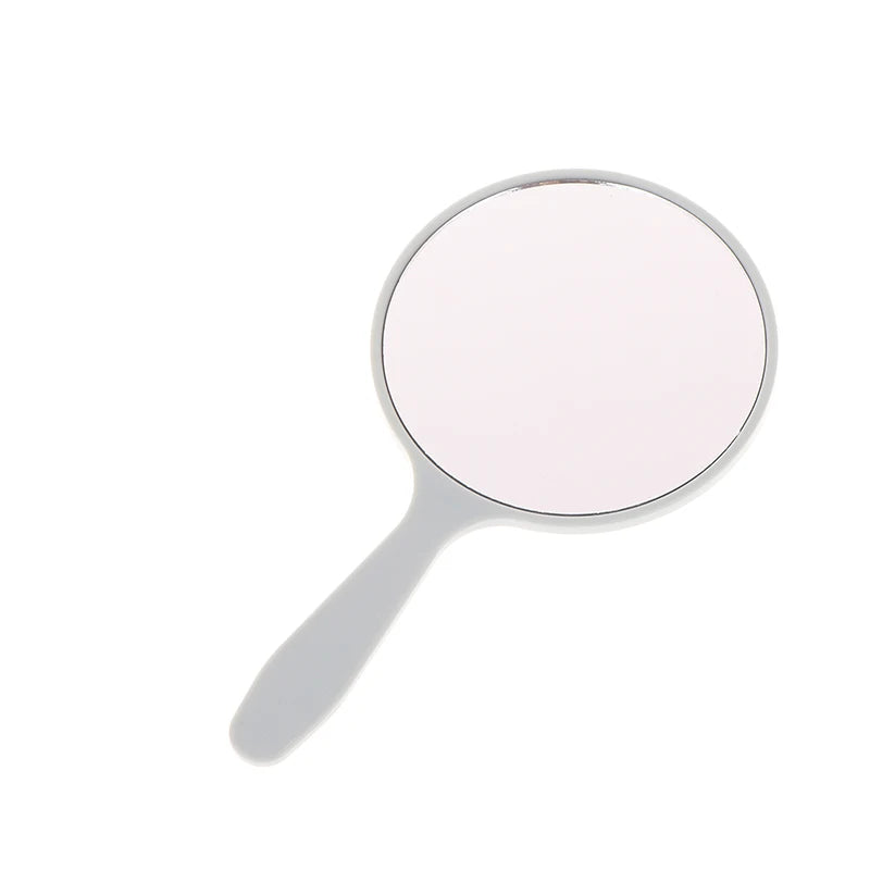 Handle Hand Mirror SPA Salon Compact Mirrors Eyelash Extension Qme Light blue