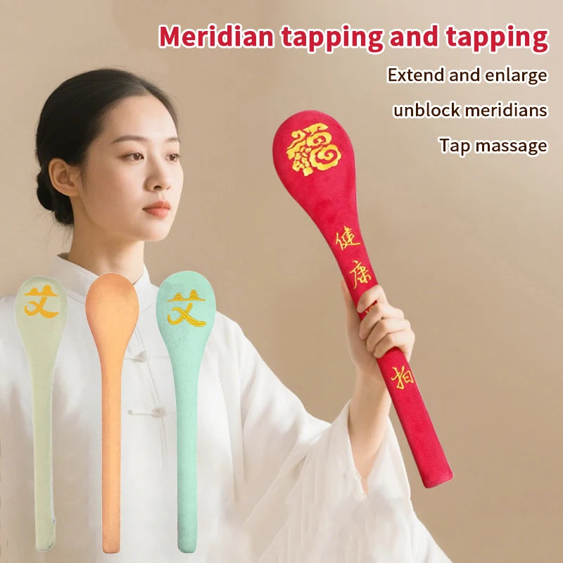 Extended Back Massage Hammer Meridian Beat Stick Elasticity Velvet Qme