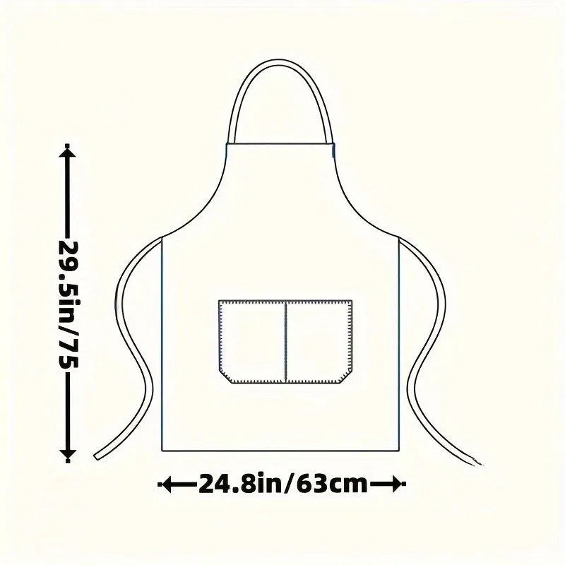 4pcs Adjustable Canvas Aprons with Pockets Comfort Fit for Cooking Chefs Waiters BBQs Hairdressers Easy Clean Qme