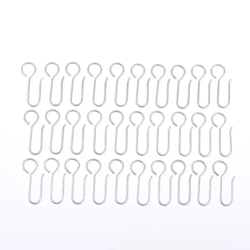 30Pcs Handy Curtain Accessories Metal Curtain Track Install Hooks S Shaped Metal Ceiling Shower Curtain Decoration Hooks. Qme
