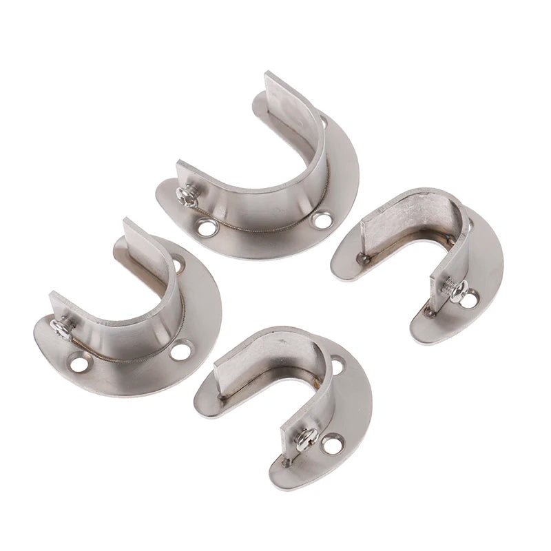 19 22 25 Wardrobe Bracket Stainless Steel Rod Socket Flange Holder Qme