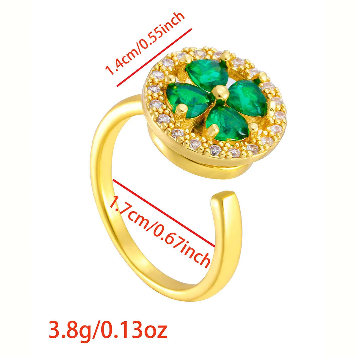 Luxury Rotating Animal Rings Women Spinner Fidgets Cute Flower Heart