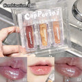 Moisturizing Glitter Lip Gloss-6 Colors Gloss Glossy Non-sticky Makeup Qme Conbination A