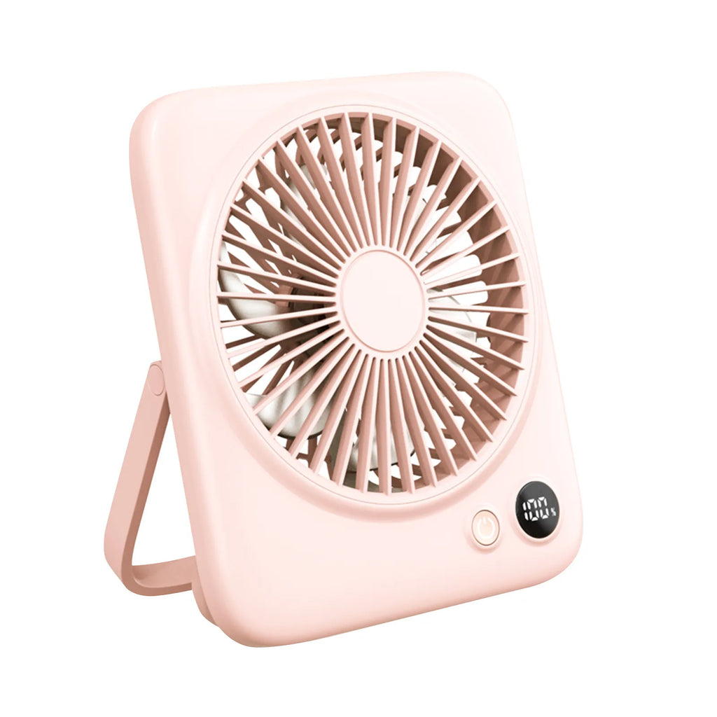Protable Mini Fan Convenient Creative Small Fan Desk Fan Strong Wind Personal Fan for School Office Outdoor Use Qme Pink One Size