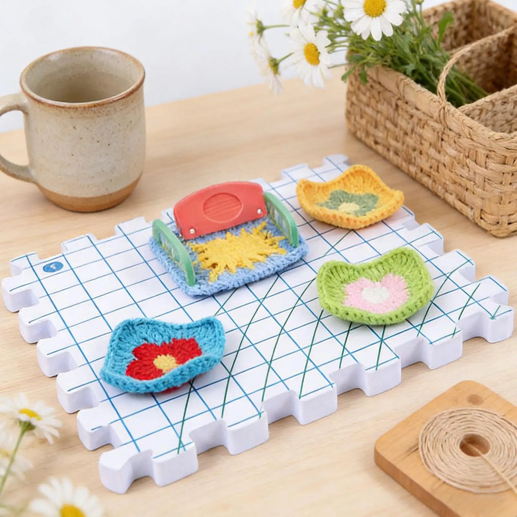 Crochet Blocking Mats Square Crocheting Tool Boards Knitters Qme