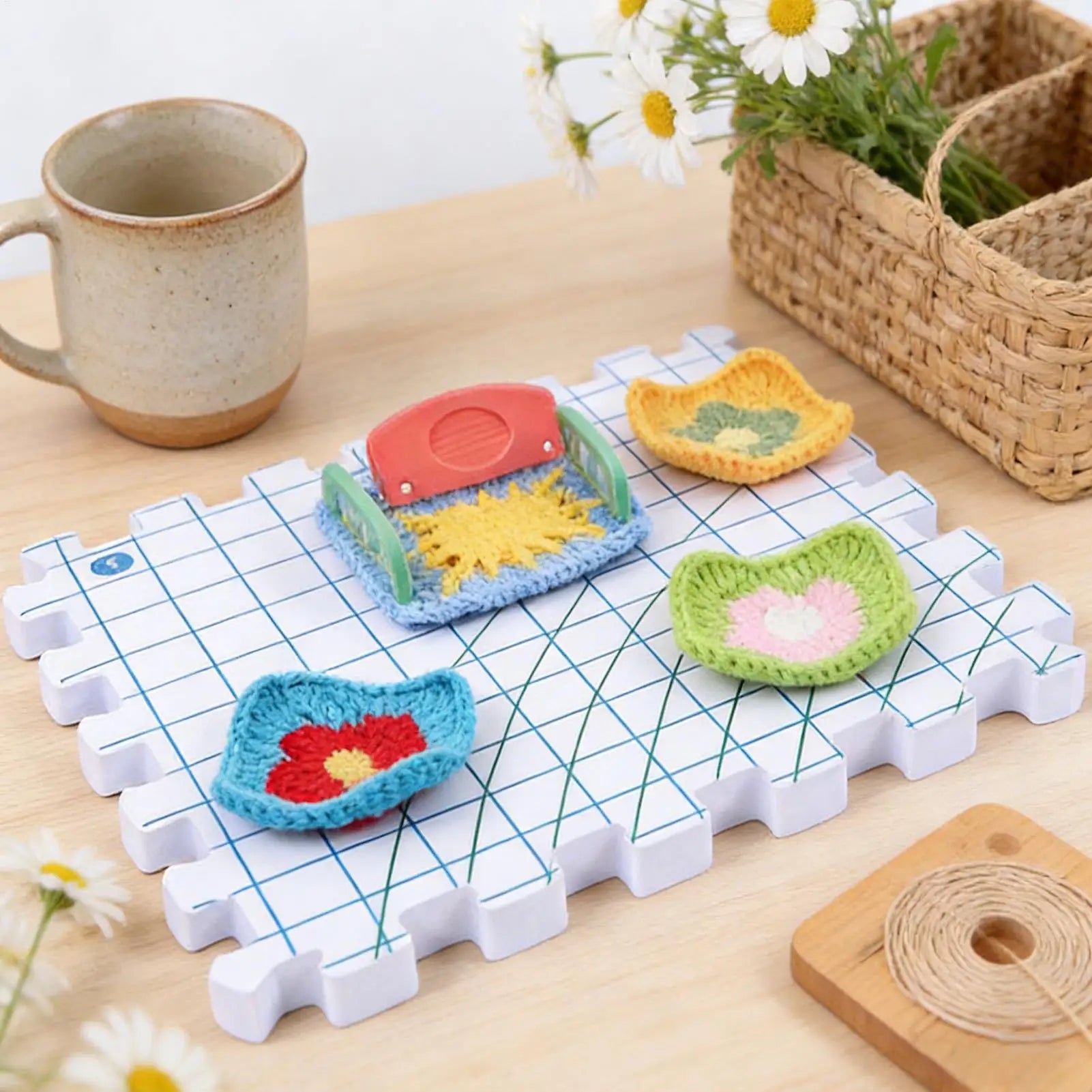 Crochet Blocking Mats Square Crocheting Tool Boards Knitters Qme