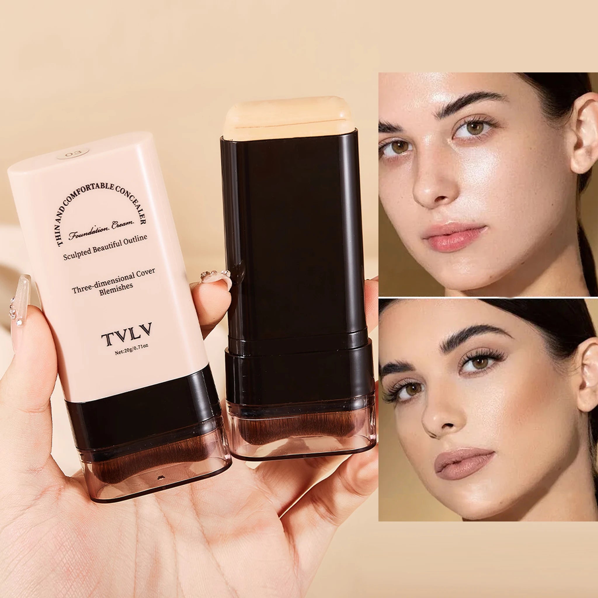 Foundation Make-up Concealer Light Thin Hold Makeup Cover Facial Qme