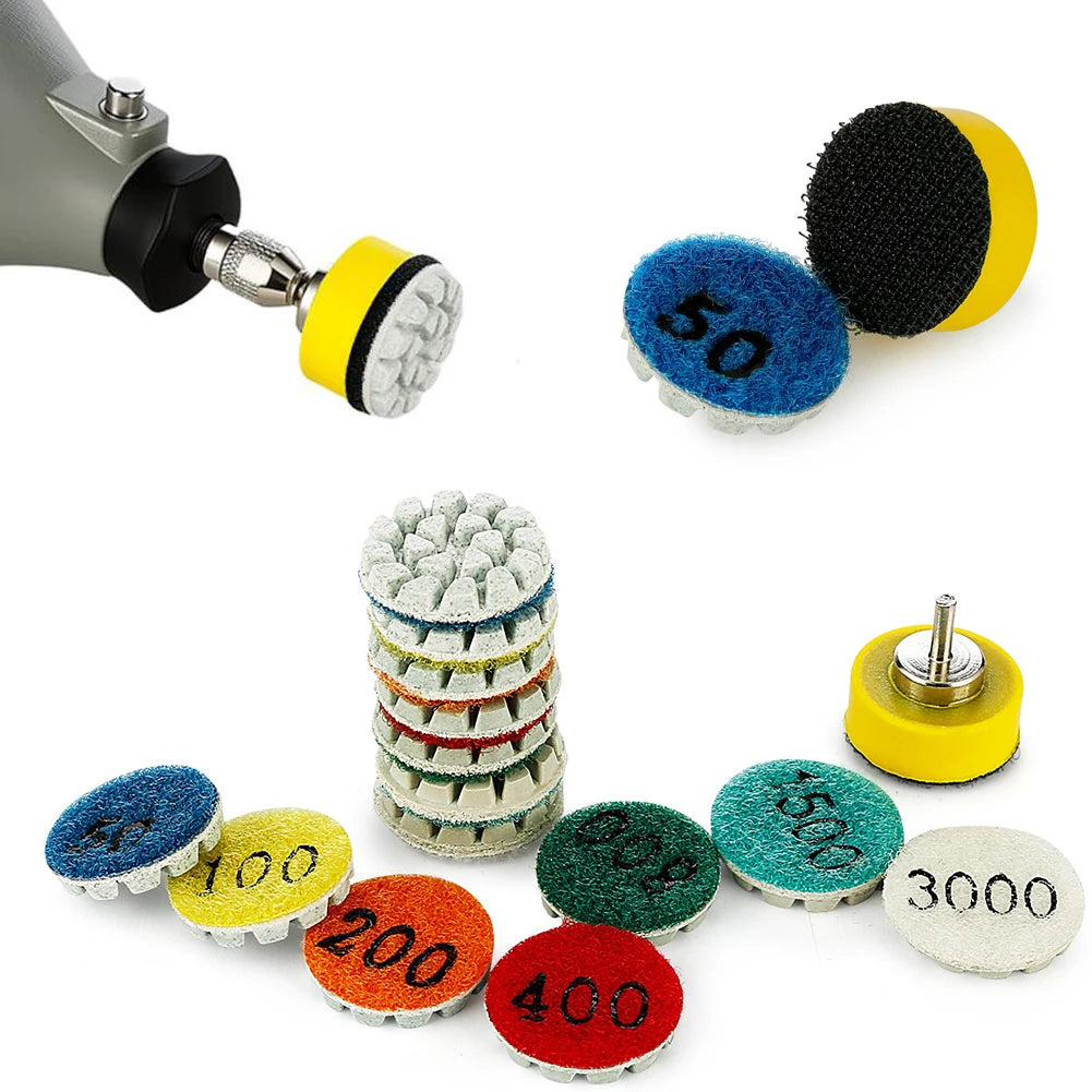 1pcs 1 Inch Polishing Pad Wet Dry Buffer Grinding Disc For Marble Granite Concrete Power Tools Accessories Qme