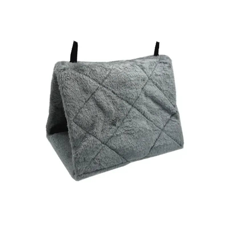 Pet Bird Parrot Cages Warm Hammock Hut Tent Fashion Bed Hanging Cave Qme GRAY