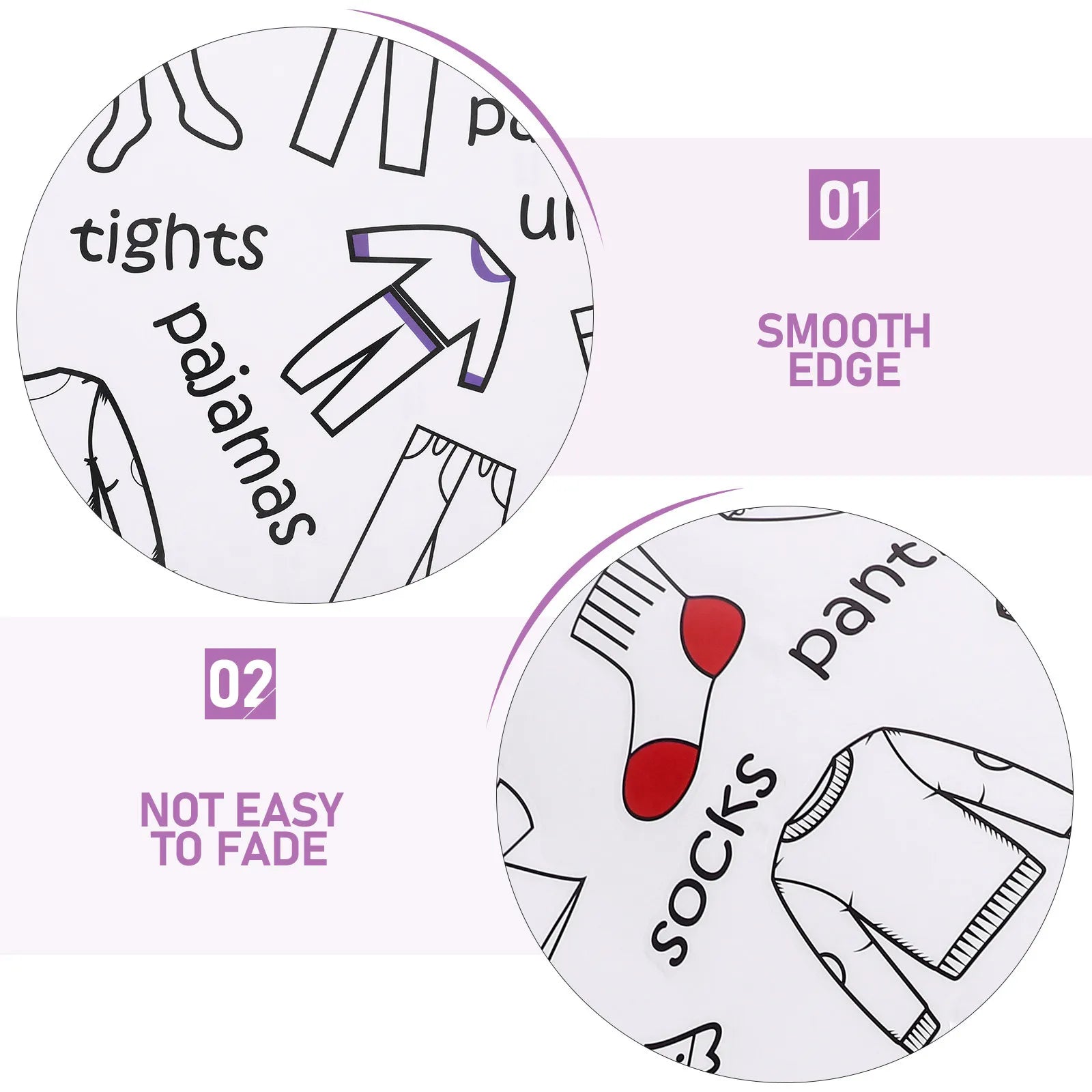 2 Sheets Wardrobe Stickers for Clothing Removable Self Adhesive Clothes Organization Label Decal for Wooden Metal Glass Closet Qme