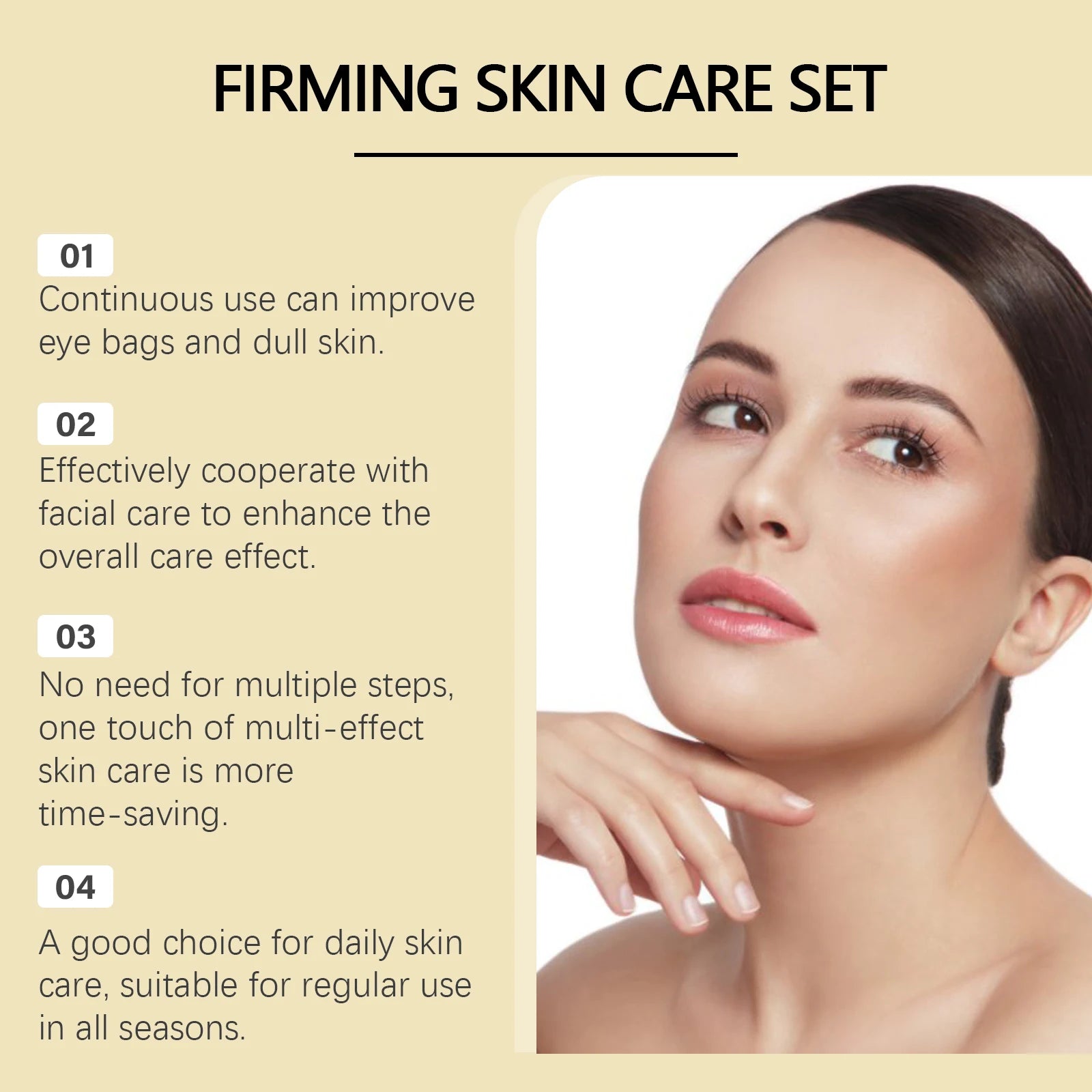 AH-8 Firming Neck Cream Moisturizer Anti Aging Smoothing Wrinkles Electric Massage Polypeptide Eye Cream Eye & Neck Skincare Set Qme