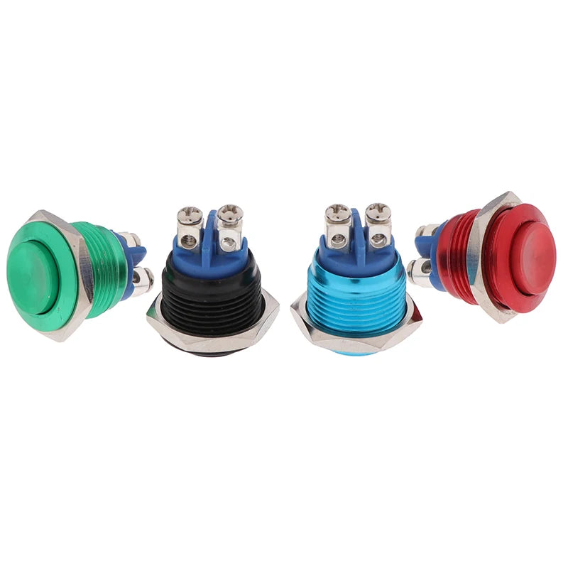 1Pc Momentary Push Button Switch 16mm Waterproof Mount Button Switch. Qme