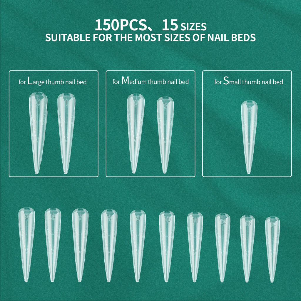 Nailpop Butterfly Nail Dual Forms 15 Sizes Reusable French Extension Qme