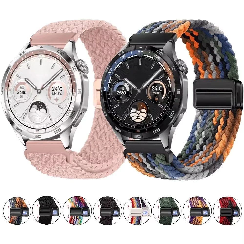 20mm 22mm nylon strap For Huawei watch 4/GT4/2/3 Pro Amazfit GTR 4 Magnetic breathable watchbands For Samsung Galaxy watch 6 5 4 Qme