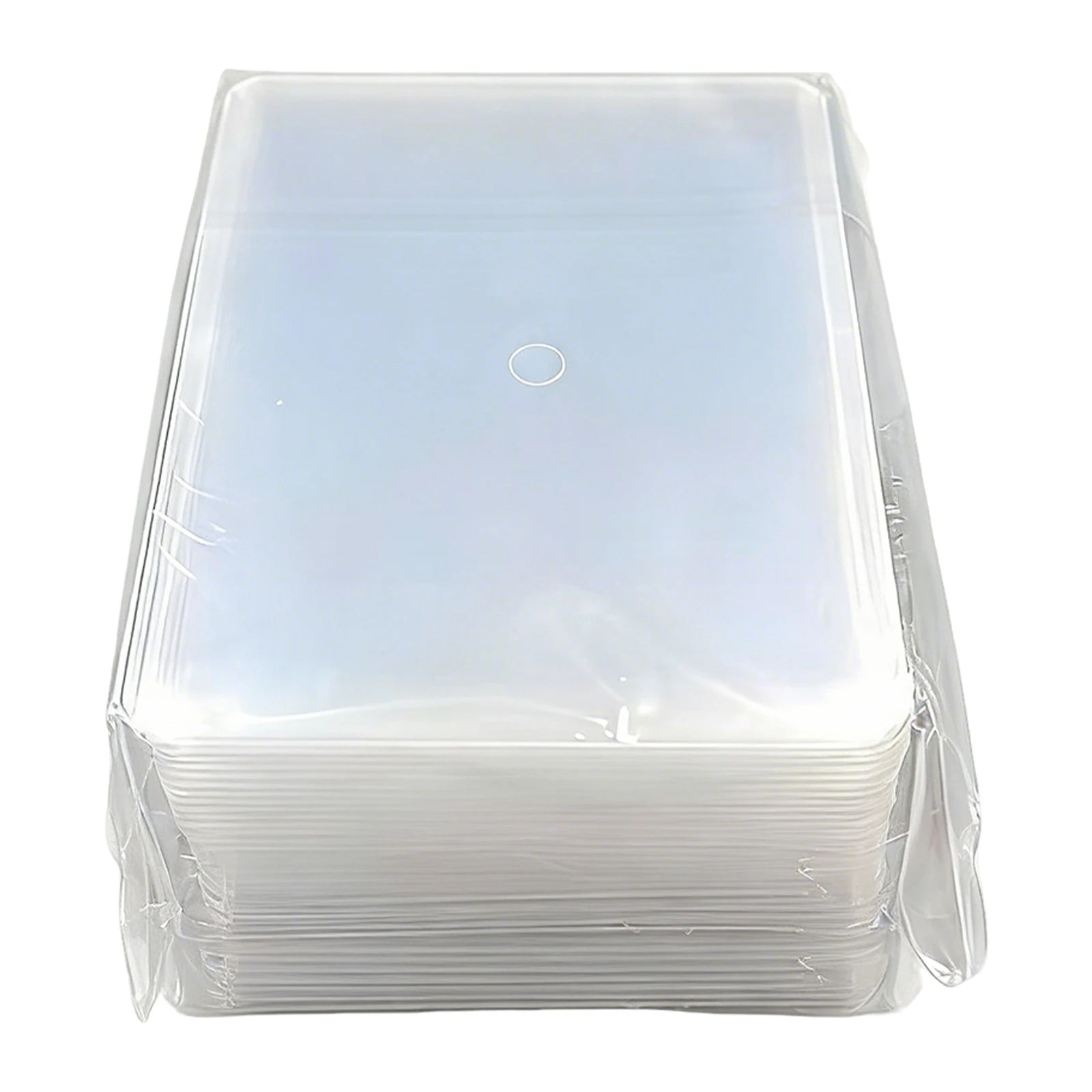50pcs PVC Transparent Hard Card Sleeve Blue/White Star Player Card Dustproof Scratch-resistant Protection Covers Storage Sleeves Qme Clear