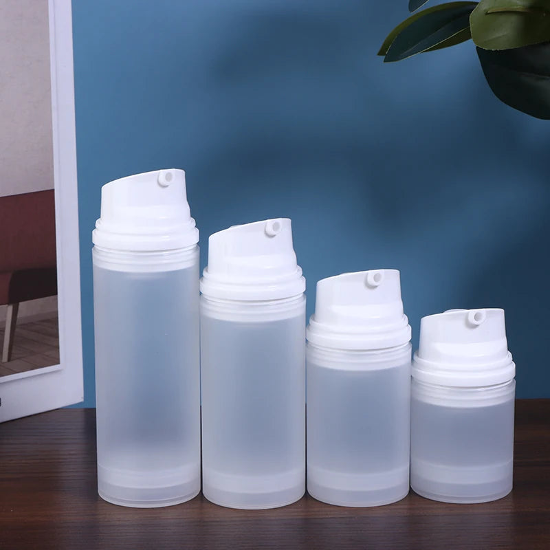 30- Frosted Travel Pump Bottle Dispenser Empty Lotion Bottles Qme