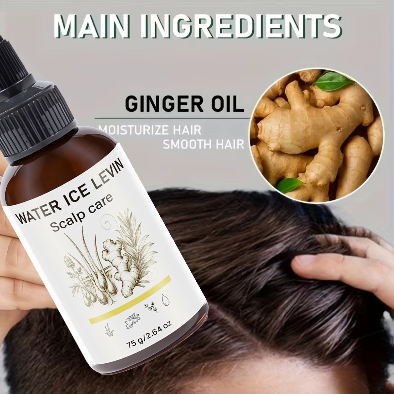 Ginger Infused Scalp Treatment Oil, Daily Care for Smooth and Supple Hair Scalp Qme