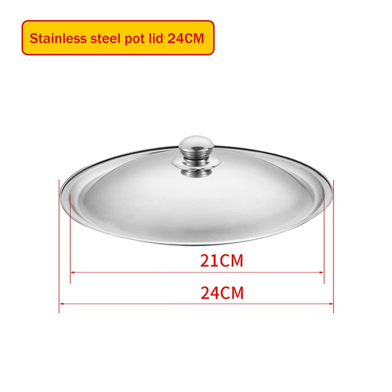 10- Stainless Steel Round Pot Lid Universal Replacement Frying Pan Qme CM24