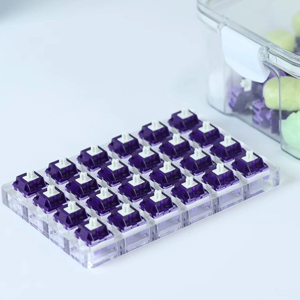 Duhuk Bitter Tea Purple V2 Switch in Advance Tactile Mechanical Keyboard Switch 58g 63.5g RGB 5 Pin Hot Swap Pre Lubed HIFI Pom Qme