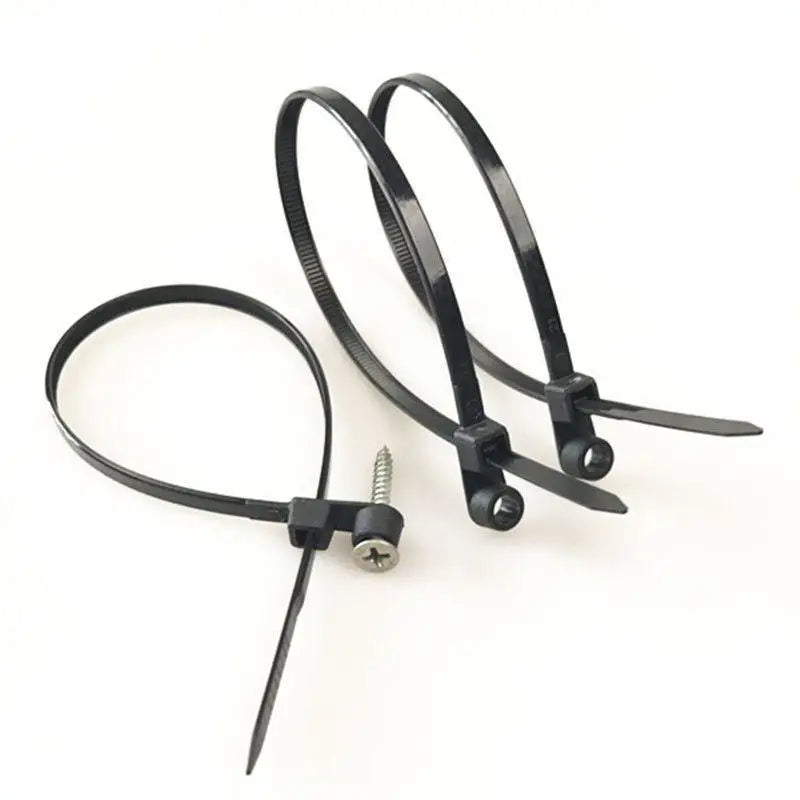 Self-locking Cord Ties Straps Fastening Loop Office Organizer Screw Qme