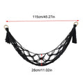 Hammock for Stuffed Animals Toy Net Wall-Mounted Corner Holder Organizer Storage for Playroom Nursery Dorm Bedroom Decor Qme Black