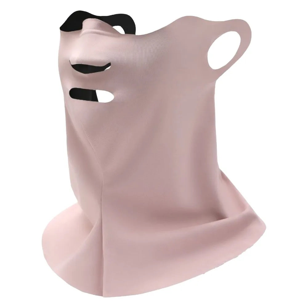 Cycling Nylon Neck Sunscreen Mask Elastic Polyester Face Sun Qme Pink