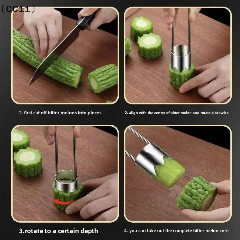 Stainless Steel Corers Portable Core Remover Fruit Vegetable Qme