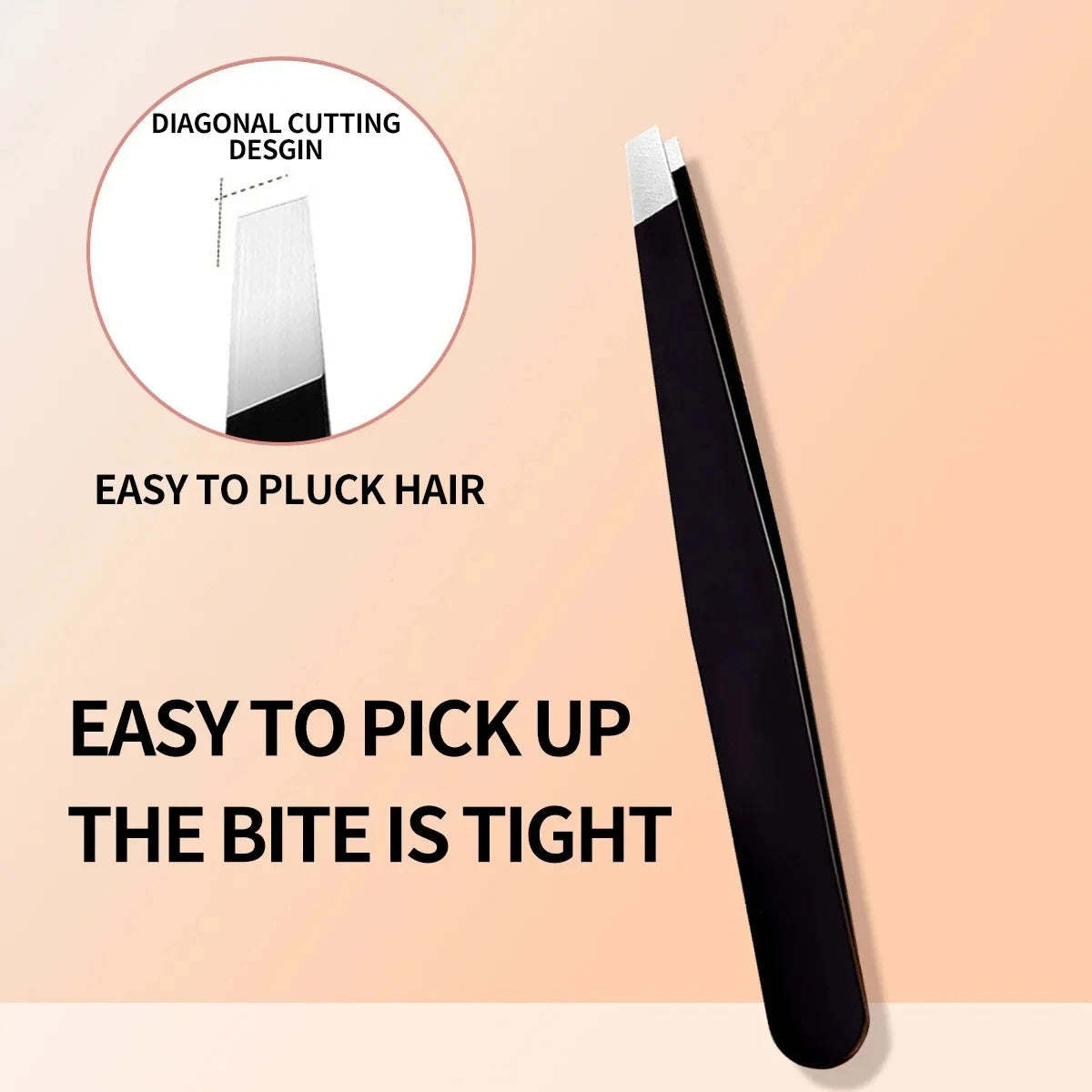 Eyebrow Tweezers Stainless Steel Slanted Clippers Fine Hair Remover Qme
