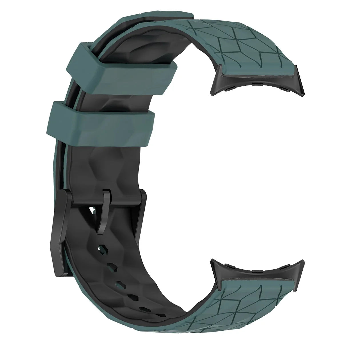 Silicone Strap for Google Pixel Watch 2 Watch Strap Bracelet correa Replacement for Google Pixel Watch 1 41mm Sport Band Qme Green Black for pixel watch 2