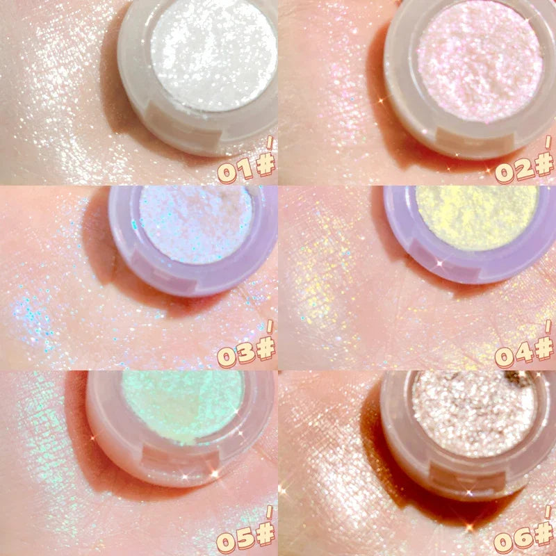 Peach Highlighter Eyeshadow Palette Diamond Glitter Mashed Potatoes Highlighter Gel Face Body Brighten Natural Contour Make up Qme