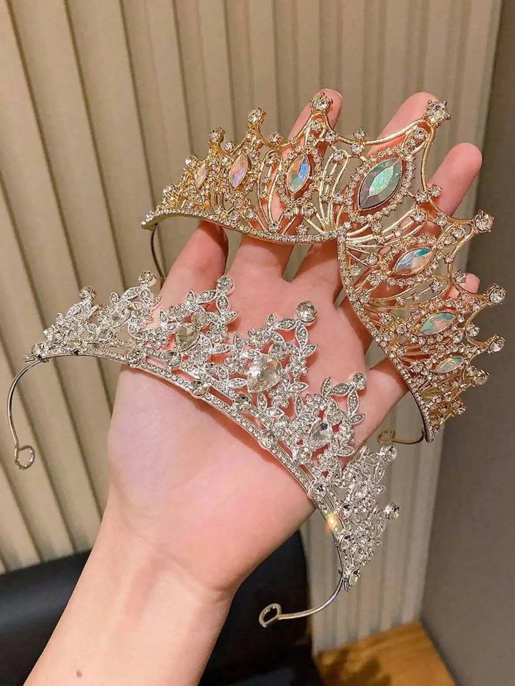 Bridal Hair Crown 1pcSet Luxury Wedding Accessories Bride Multicolor Qme