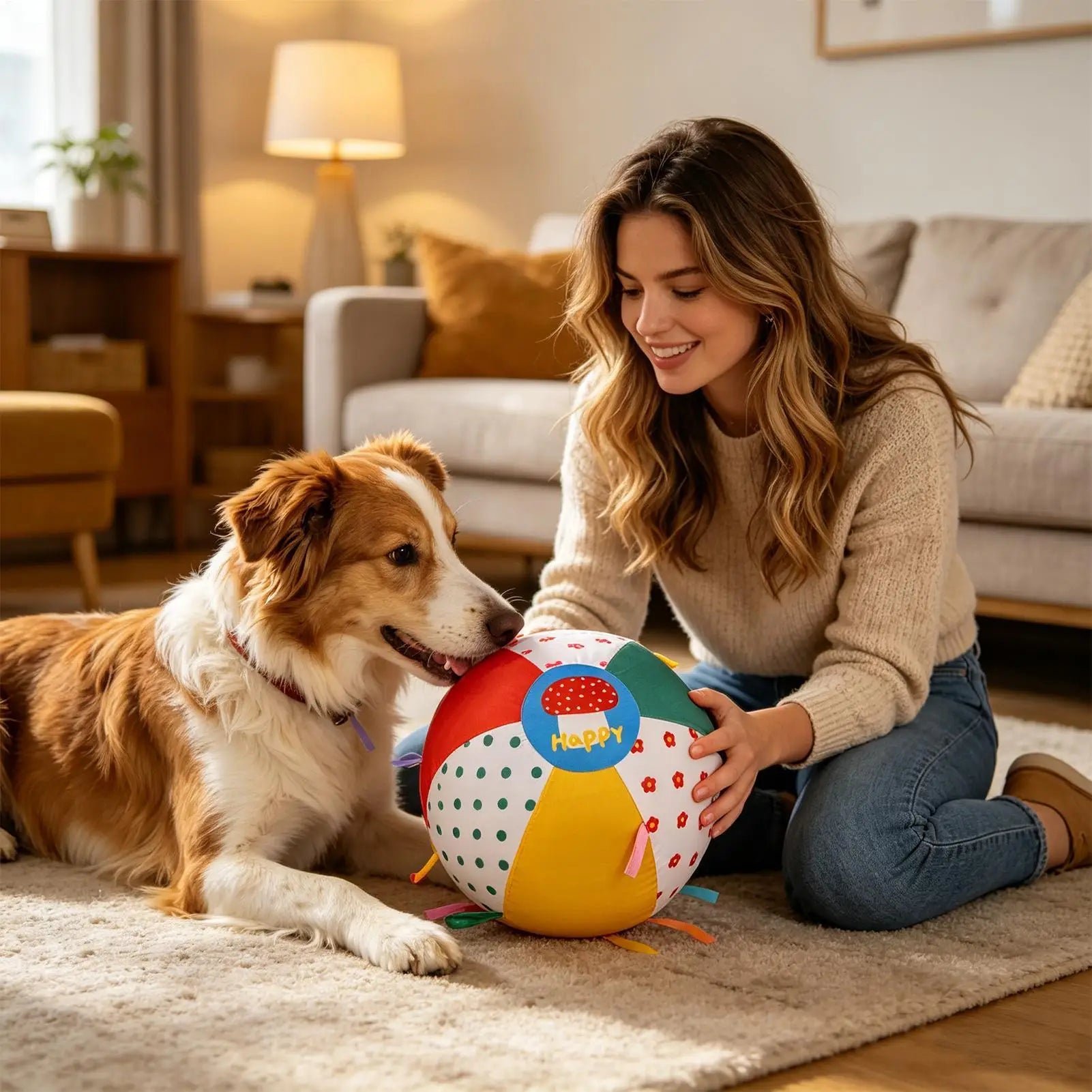 Herding Dog Toys Inflatable Enrichment Interactive Toys Outdoor Play Dog Herding Ball For Puppy Small Medium Large Keep Busy Qme
