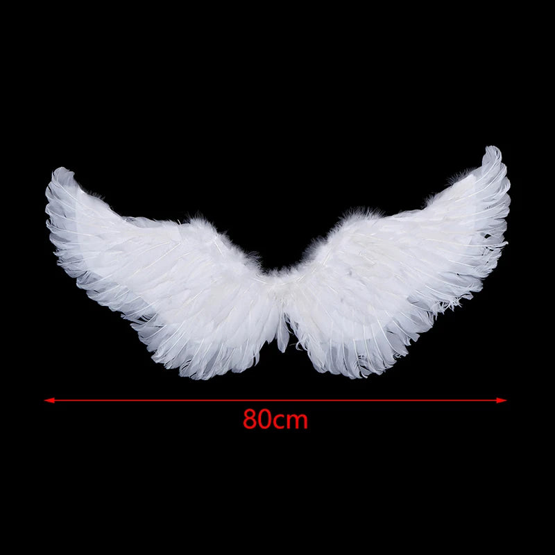 Swallow shape White Angel Wings With Elastic Straps For Kids Party Cosplay Halloween Birthday Decoration Qme 280x55cm