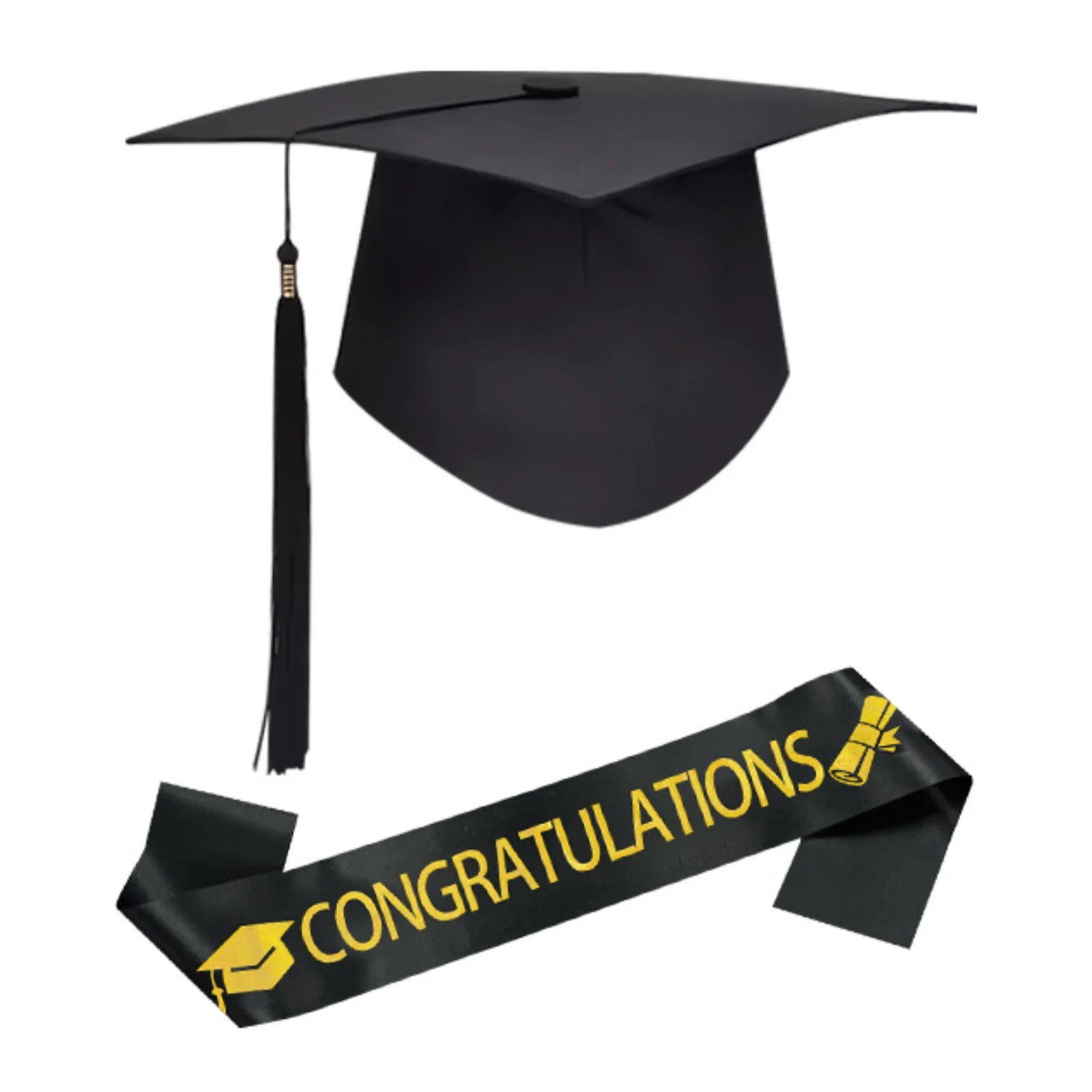 Unisex Graduation Cap with Sash Graduation Stole Set Commencement High School Graduation College Graduate Photograph Supplies Qme