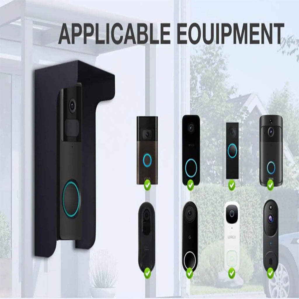 Doorbell Cover Sun-proof Door Bell Protection Cover Anti-Glare Sun Protection Access Control Device Housing for Front Door Qme