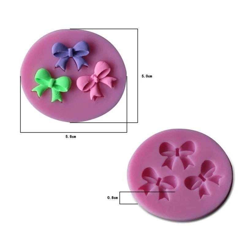 Bow Ties Silicone Cake Mold 3D Chocolate Candy DIY Tools Baking Qme