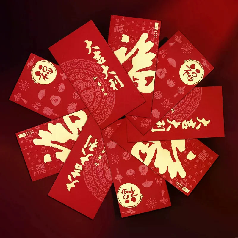Creative Traditional Red Envelopes Paper Chinese Pocket Blessing Year Qme