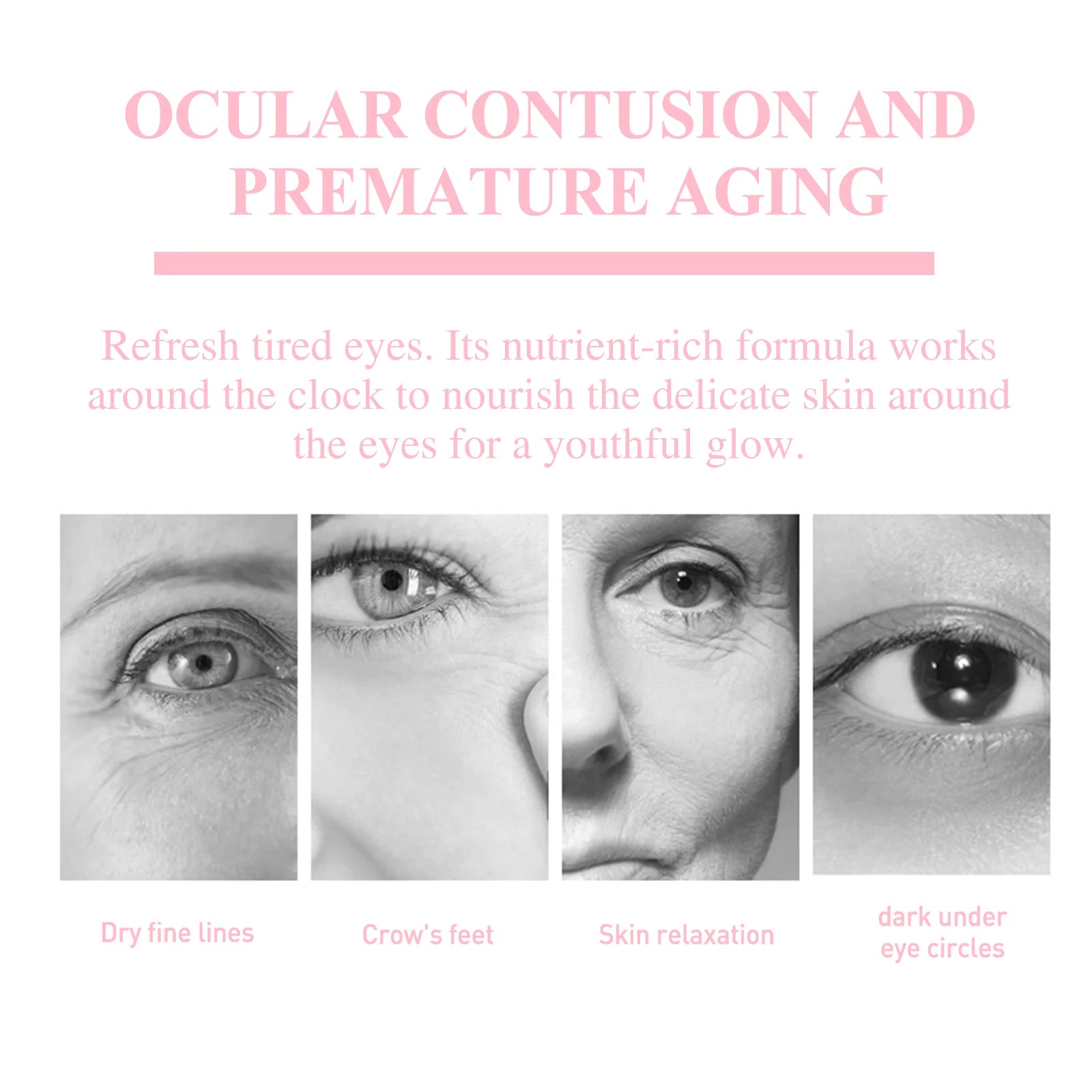 Retinol Eye Cream Stick Lifting Fade Fine Line Remove Dark Circles Eye Bags Anti Puffiness Moisturizing Smoothing Eye Skin Care Qme