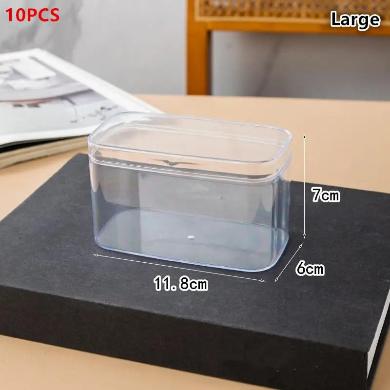 Snack Cookie Storage Boxes Tiramisu Packing Transparent PP Bakery Qme Ellipse Large