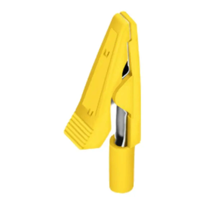 1 10A Insulated Alligator Clip Battery Test Banana Female Adapter Qme Yellow 1pcs