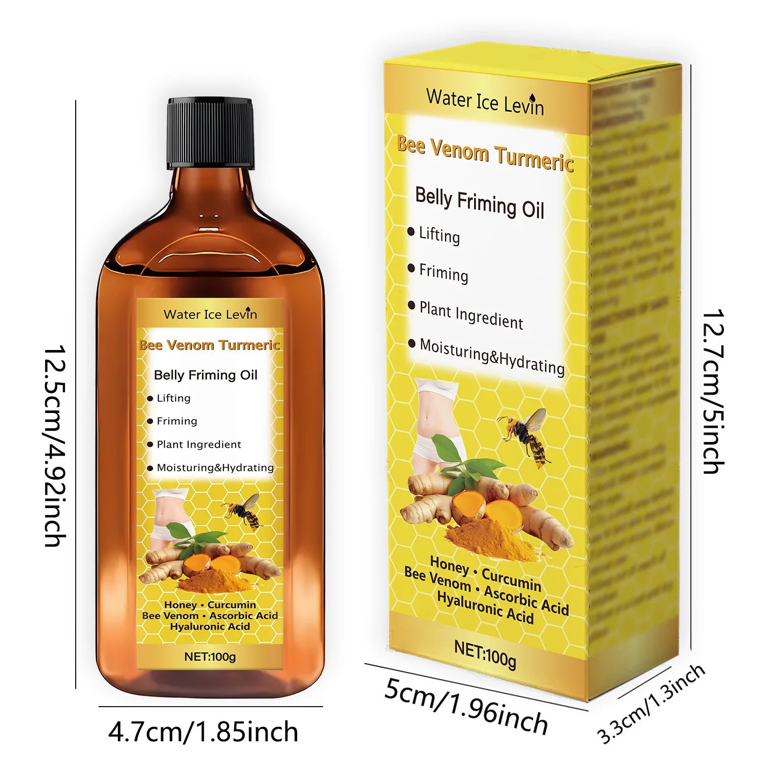 Ginger Essential Oil Massage Oil Is Moisturizing, Lightweight, and Non-Greasy, and It Contains Camellia and Almond Oils, Making It Ideal for Massage Baths, Body and Hair Care Qme