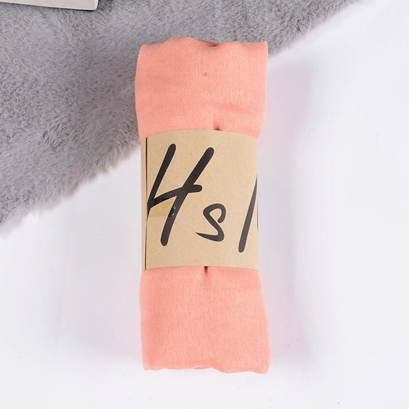 Women Native Windproof Scarf Shawls Wraps Solid Cotton Warm Scarves