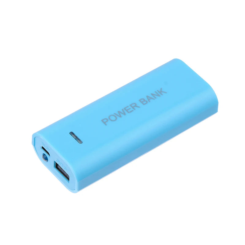 Portable Power Bank Case DIY 2Cell 18650 Battery Box Smart Phone Qme Blue