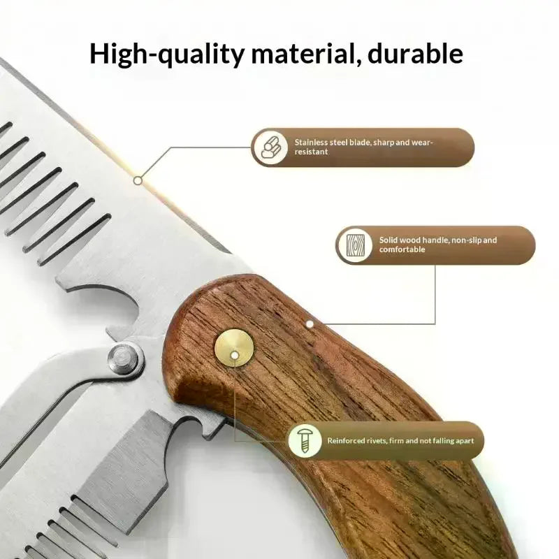 3-in-1 Serrated Peeling Knife Premium Vegetable Peeler Handle Bottle Qme