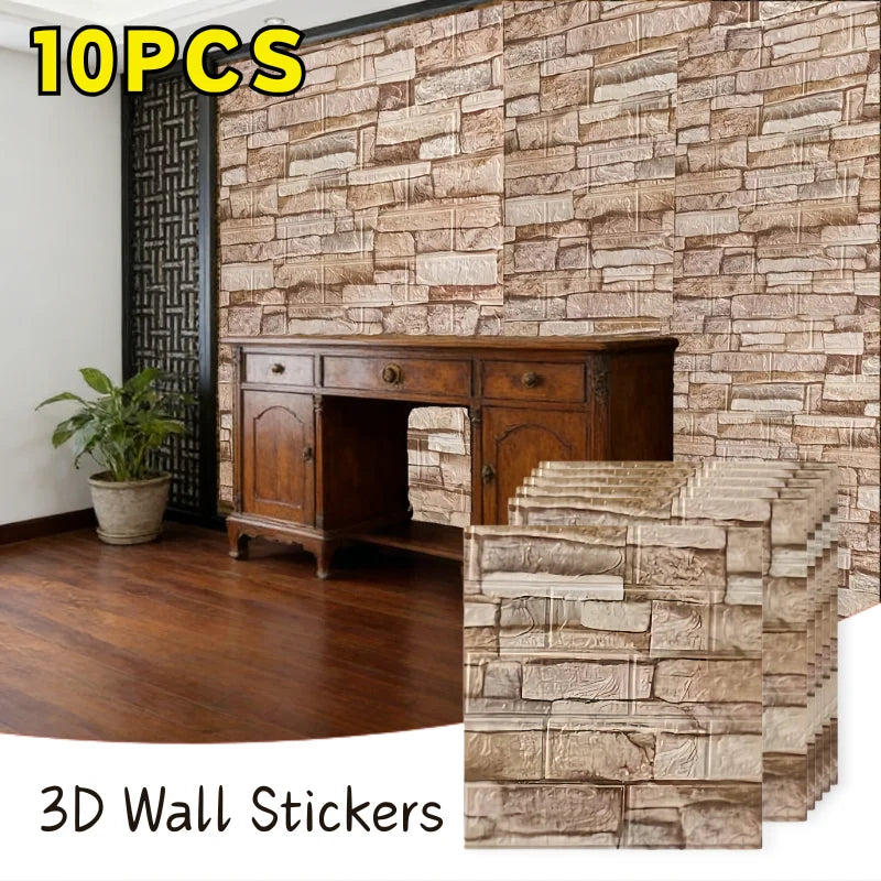 Rustic Textured Brick Wall Sticker 38 5cmx35cm Anti Stain Self Qme