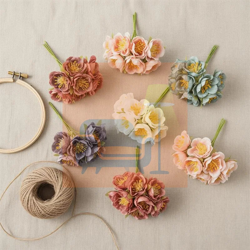 Artificial Flowers Home Room Decora Silk Plum Festival Decor Flowers Wreaths Wedding Holiday Supplies Gift Qme