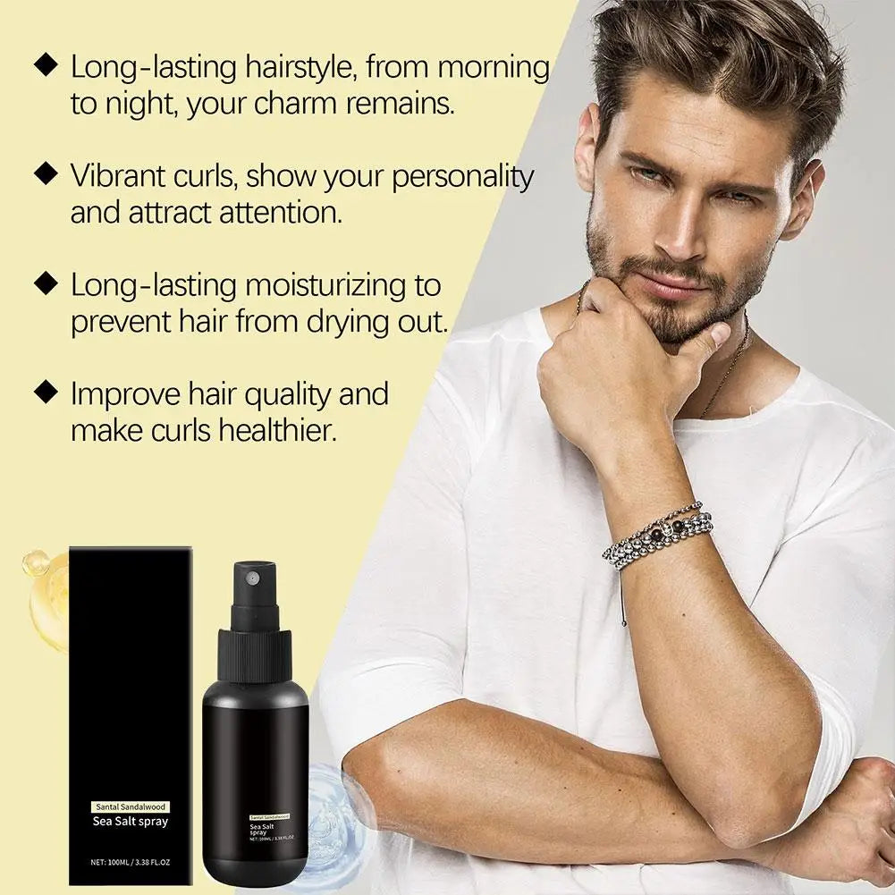 Sea Salt Spray Improving Volumizing, Natural Sea Salt Hair Styling Spray For Men Women Light Non-Greasy Fluffy Hair Fixing Spray Qme